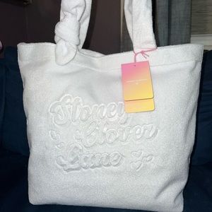 Stoney Clover Lane x Target white terry tote